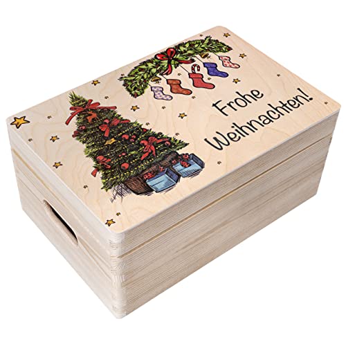 Creative Deco Personalisierte Holzkiste - Weihnachtsbaum | Wunschtext Weihnachten Geschenke | Dein Eigener Wünsche Text Individuelle Geschenk | Weihnachtsdeko | Für Frauen, Männer von Creative Deco