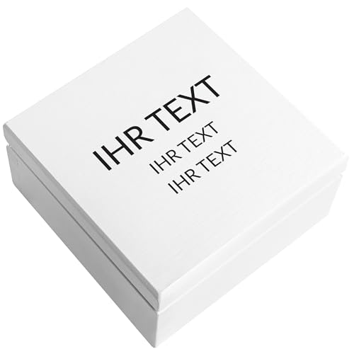 Creative Deco Personalisierte Geschenke Wunschtext Holzkiste | Dein Eigener Beliebig Text Individuelle Geschenk | Weiße Geschenkkiste Geschenkbox | Für Frauen, Männer und Paar von Creative Deco