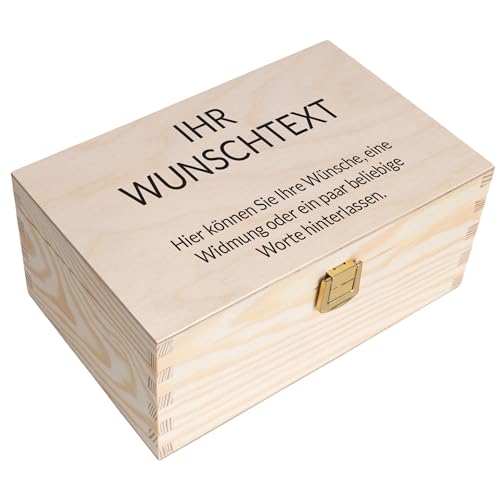 Creative Deco Personalisierte Geschenke Wunschtext Holzkiste | Dein Eigener Beliebiger Text Individuelles Geschenk | Geschenkkiste Geschenkbox | Für Frauen, Männer und Paar von Creative Deco