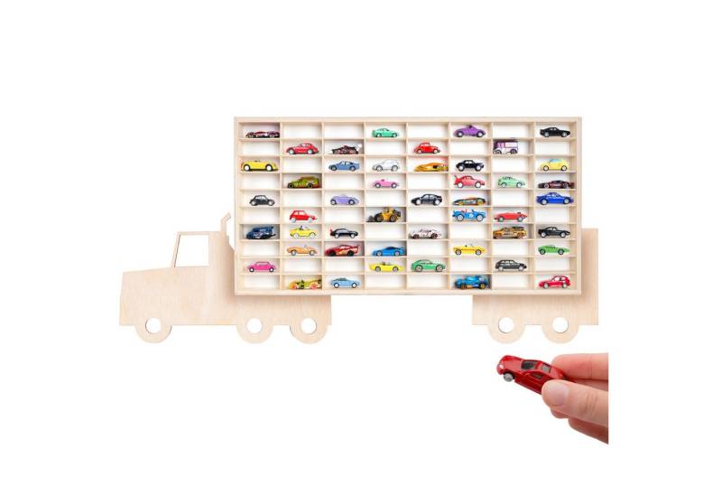 Creative Deco Schubladenbox Setzkasten Holz Sammlervitrine für Autos - 80 verstellbare, SCHNELLE, SAUBERE MONTAGE – 3-TEILIGE KONSTRUKTION von Creative Deco