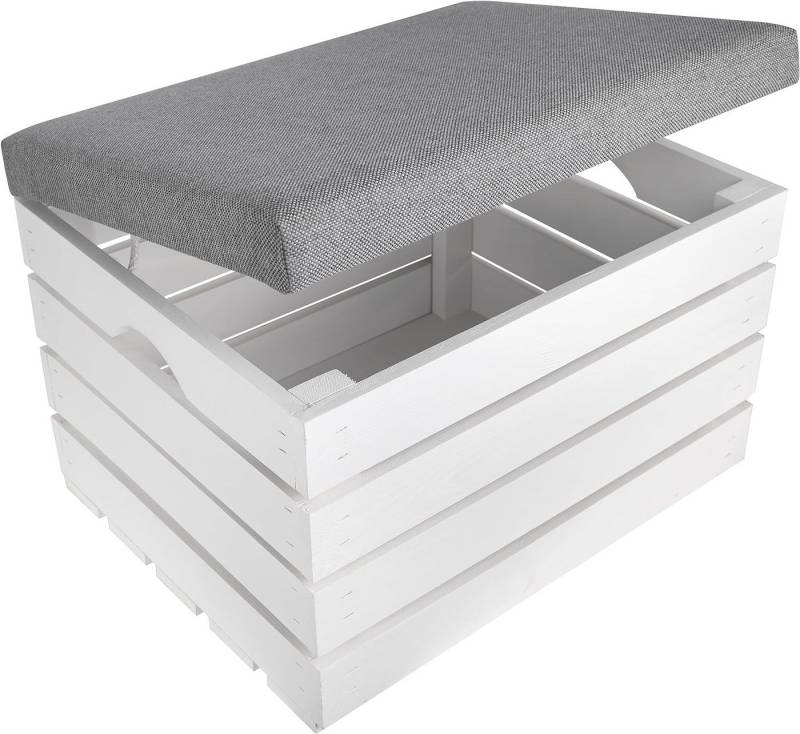 Creative Deco Sitzhocker Sitzbank gepolstert mit Stauraum 50x40x35 cm, mit Stauraum von Creative Deco