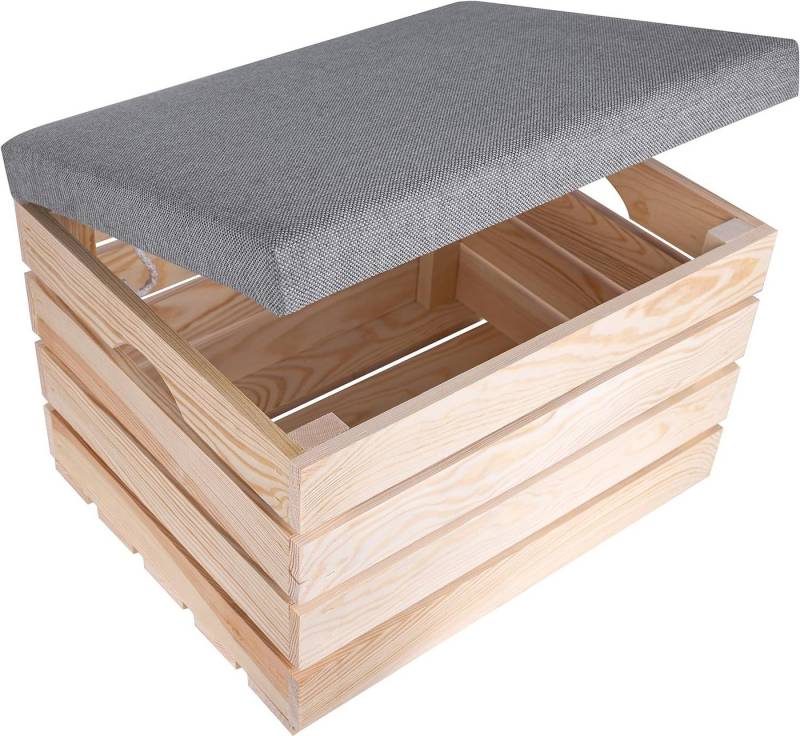 Creative Deco Sitzhocker Sitzbank gepolstert mit Stauraum 50x40x35 cm, mit Stauraum von Creative Deco