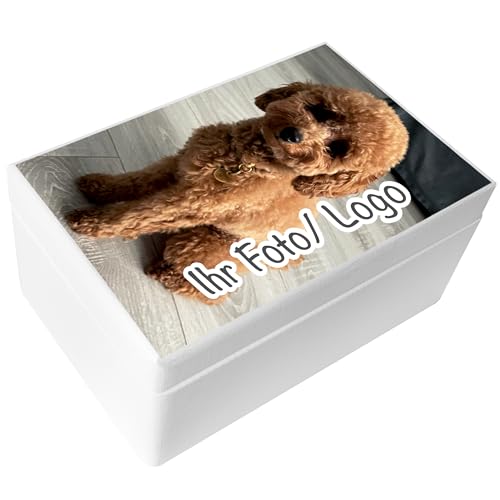 Creative Deco Weiße Personalisierte Geschenke Fotogeschenke Holzkiste | dein Eigenes Foto und Bild Individuelle Geschenk JGA | Geschenkkiste Geschenkbox | Für Frauen, Männer und Paar | 30 x 20 x 14 cm von Creative Deco