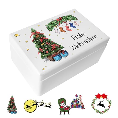 Creative Deco Personalisierte Holzkiste | Personalisiert Weihnachten Geschenke | Dein Eigener Wünsche Text Individuelle Geschenk | Weihnachtsdeko | Für Frauen, Männer von Creative Deco