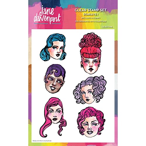 Creative Expressions CEJDCS016 Jane Davenport Starlets Stempel-Set, 15,2 x 20,3 cm, transparent, Kunststoff, durchsichtig, A5 von Creative Expressions