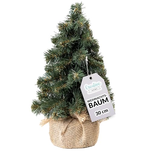 Creative Home Kleiner Weihnachtsbaum Tannenbaum Künstlich | 30 cm | Künstlicher Weihnachtsbaum Deko | Christbaum für Tisch Fensterbrett Büro | Innen, Außen | Geschenk zur Dekoration Weihnachtsdeko von Creative Home