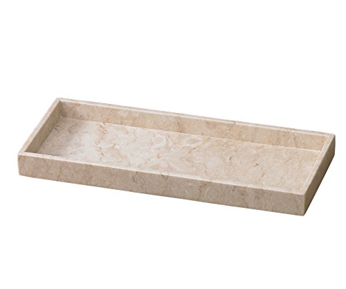 Creative Home Tablett aus natürlichem Java-Marmor, handgefertigt, Stein-Organizer für Badezimmer, Schminktisch, Büro, Eingangsbereich, kein Kunststoff, eleganter Auffangbehälter für Hautpflege von Creative Home