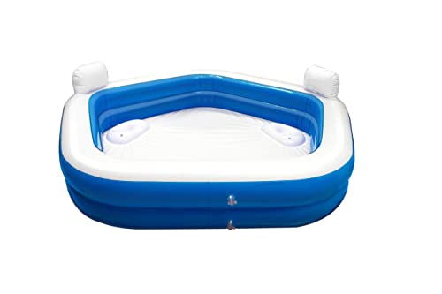 Creative Kids Aufblasbarer Schwimmbad - Familien - Fünfeckig - 2 Liegestühle - 213 x 206 x 60 cm - Getränkehalter - Kopfstützen Creative Kids Aufblasbarer Schwimmbad - Familien - Fünfeckig - 2 Liegestühle - 213 x 206 x 60 cm - Getränkehalter - Kopfstützen von Creative Kids