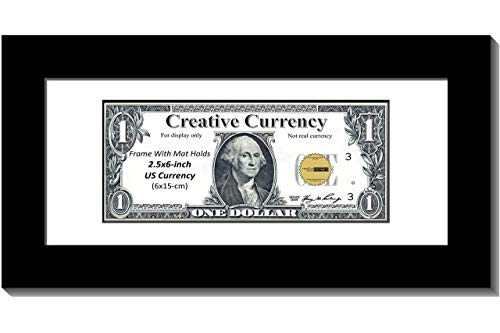 Creative Creative Bilderrahmen [Dollar4 x 9] Traditioneller Premier Dollar, Schwarz/Weiß matt von Creative Picture Frames