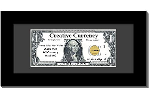 Creative Creativepf Bilderrahmen [Dollar4 x 9] Premier Dollar, traditionell, 4 x 9 cm, Schwarz W/Mattschwarz von Creative Picture Frames