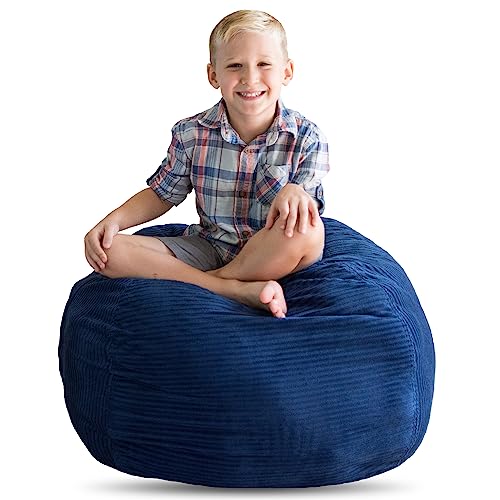 Creative QT Stuff ’n Sit Extra große 38-Zoll-Sitzsack-Aufbewahrungshülle, riesiger Sitzsack, tolle Plüschtier-Hängematten-Alternative von Creative QT