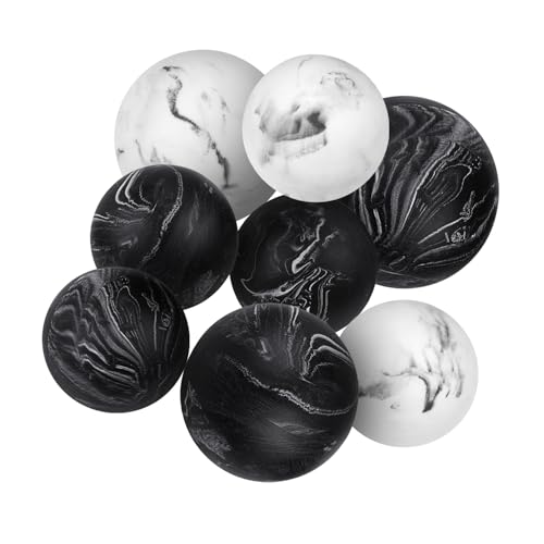 Creative Scents Schwarz & Weiß 8er Set Marmor Optik Dekorative Kugeln für Schalen - Dekorative Kugeln für Couchtisch Mittelstück Esstisch Wohnzimmer - Moderne Schüsselfüller für Wohnkultur Creative Scents Schwarz & Weiß 8er Set Marmor Optik Dekorative Kugeln für Schalen - Dekorative Kugeln für Couchtisch Mittelstück Esstisch Wohnzimmer - Moderne Schüsselfüller für Wohnkultur von Creative Scents