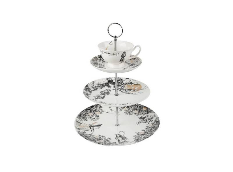 Creative Tops Etagere Alice in Wonderland, Porzellan, Farbe: Weiß, Motiv: Blumen Creative Tops Etagere Alice in Wonderland, Porzellan, Farbe: Weiß, Motiv: Blumen von Creative Tops