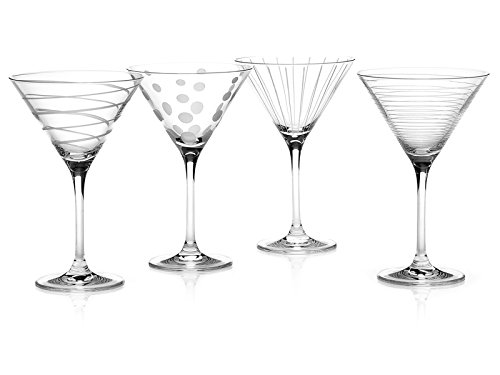 Mikasa Cheers Martini-Gläser, 4er-Set, 290 ml, Silber von MIKASA