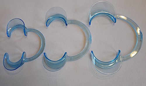 3XDental endo Autoclavable C Shape Teeth Whitening lip and Cheek Retractor, Mouth Opener,Dental Autoklavierbare C-Form Zähne Whitening Lippe und Wange Retractor, Mundöffner,size:L M S,clear blue von CREATIVE