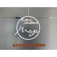 Tür-, Fensterkranz Zur Einschulung | Wanddeko Wunschtext - Ein Schöner Individuell Anpassbarer Kranz Für Die Tür Oder Fenster von Creative3DPrintDE