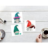 Gnom Personalisierte Coaster & Mugset, Acryl-Untersetzer, Tasse Und Untersetzer Geschenk, Personalisiertes Made To Order von CreativeBaileyDesign