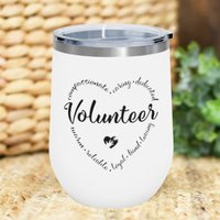 Volunteer 12Oz Insulierte Weinbecher, Geschenk, Gemeinschaftsarbeiter, Kaffeetasse, Juice Tumbler, Travel Mug von CreativeCollectionMA