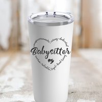 Babysitter Becher, 20 Unzen, Geschenk, Geburtstagsgeschenk, Berufsgeschenk, Freundgeschenk, Hausangestellter Weinbecher, Geschenk Zum Ruhestand von CreativeCollectionMA