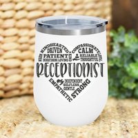 Empfangsdame 12 Unzen Isolierter Weinbecher, Geschenk Für Die Empfangsdame, Becher, Wertschätzungsgeschenk, Geburtstagsgeschenk, Saftbecher Empfang von CreativeCollectionMA