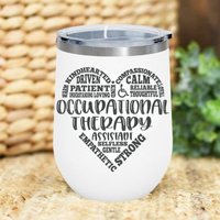 Ergotherapeut 12 Unze Isolierter Weinbecher, Geschenk, Gemeinschaftsarbeiter Becher, Kaffeetasse von CreativeCollectionMA