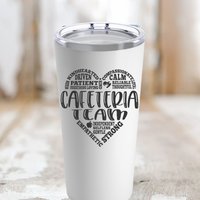 Cafeteria Team Becher, 20 Unzen, Becher Geschenk, Danke, Anerkennungsgeschenk, Geburtstagsgeschenk, Berufsgeschenk, Weinbecher, Tasse von CreativeCollectionMA