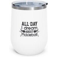 Pickleball 12Oz Isolierter Weinbecher, Geburtstagsgeschenk, Geschenk Für Papa, Spieler Tumbler, Sportbecher von CreativeCollectionMA