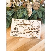 Weihnachtsdekoration | Tablett Für Kinder Weihnachtstablett/Brettchen Mit Namen Personalisiert Geschenk |Weihnachtsgeschenk von CreativeCologne