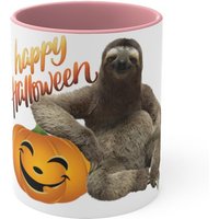 Faultier Halloween Kaffeetasse, Leaning On Kürbis Liebhaber Tasse, Kaffee Süße Geschenk Für Sie von CreativeCreationsTLC
