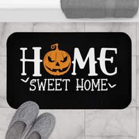 Halloween Badematte, Kürbis Badezimmer Teppich, Accessoires, Home Decor, Sweet Matte von CreativeCreationsTLC