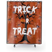 Halloween Duschvorhang, Badezimmer Accessoires, Wasserfester Dekor, Herbst Dekor von CreativeCreationsTLC