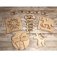 Fasching Tablett Set von CreativeCutsWood