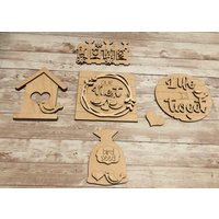 Vogel Tier Tablett Set von CreativeCutsWood