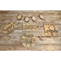 Zitronen Gestuftes Tablett Set von CreativeCutsWood