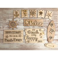 strand Tablett Set von CreativeCutsWood