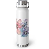 Blumendesign 22Oz Vakuumisolierte Flasche, Geschenk Für Sie, Geburtstagsgeschenk, Weihnachtsgeschenk, Floraler Designer-Isolierbecher von CreativeDesignzbyEm