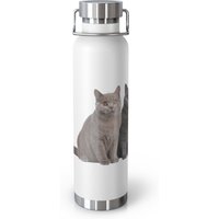 Cat Design 22Oz Vakuumisolierte Flasche, Geschenk Für Sie, Ihn, Geburtstagsgeschenk, Weihnachtsgeschenk, Katzenliebhaber Designer-Isolierbecher von CreativeDesignzbyEm