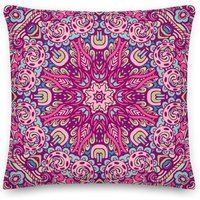 Premium Mandala Kissen, Geschenk Für Zuhause, Einweihungsgeschenk, Weiches Rosa Boho Luxus Couch Kissen von CreativeDesignzbyEm