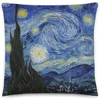 sternennacht-Van-Gogh-Kissen, Geschenk Für Zuhause, Zur Wohnungserwärmung, Landschaftskunstkissen, Designer-Couchkissen von CreativeDesignzbyEm