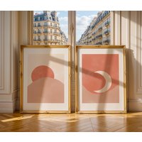 Boho Poster Set Sonne Und Mond von CreativeElleDesign