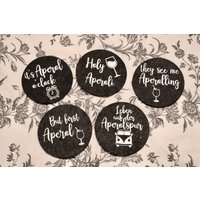 5-Er Set Kork/Filz Untersetzer Mit Aperol Designs von CreativeGeminSchweiz