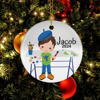Personalisierte Jungen Künstler Ornament, Benutzerdefinierte Maler Geschenk, Ornament Für Künstler, Kunsthandwerk, Weihnachtsverzierung, Geschenk Personalisierte Jungen Künstler Ornament, Benutzerdefinierte Maler Geschenk, Ornament Für Künstler, Kunsthandwerk, Weihnachtsverzierung, Geschenk von CreativeGiftsSC