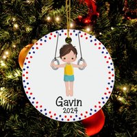 Personalisierte Gymnastik Ornament, Jungen Turnerin Weihnachtsgeschenk, Gymnastik-Team Geschenk, Geschenk Für Jungen, Usa Made von CreativeGiftsSC