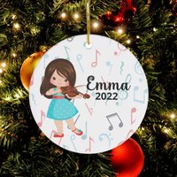 Personalisierter Violinornament, Mädchen Geigen Weihnachtsschmuck, Instrument Geschenk, Geschenk Für Musiker, Musikinstrument Musik Andenken von CreativeGiftsSC