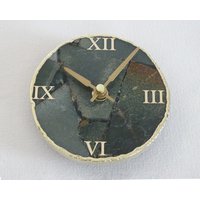 Salbei Achat Runde Uhr, Moderne Schreibtisch-/Wanduhr, Perfektes Geschenk, Haus Wärmende Geschenke von CreativeHandStoneArt