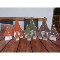 Fliegenpilze 4Er Set in Warmen Herbst Tönen von CreativeHolzShop