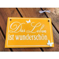 Holzschildchen "Das Leben Ist Wunderschön" von CreativeHolzShop