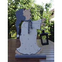 Pssst... Nicht Stören... Liebevoll Bemalter Schlafwandler Mit Laterne von CreativeHolzShop