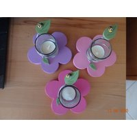 Süße Kleine Blumen Windlichter in Verschiedenen Sommerlichen Farben von CreativeHolzShop