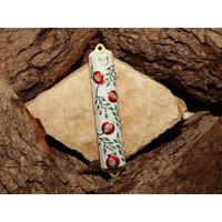 Mezuzah Etui | "Mezuzah Cover Granatapfelbaum Design in Handarbeit Gefertigt Aus Messing, Tür Mezuza Case 4 "Weiß Rainbow Serie Handbemalt Und von CreativeJudaica